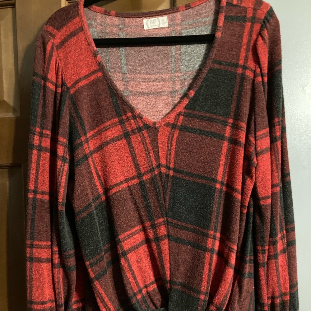 Maurices Checkered Blouse